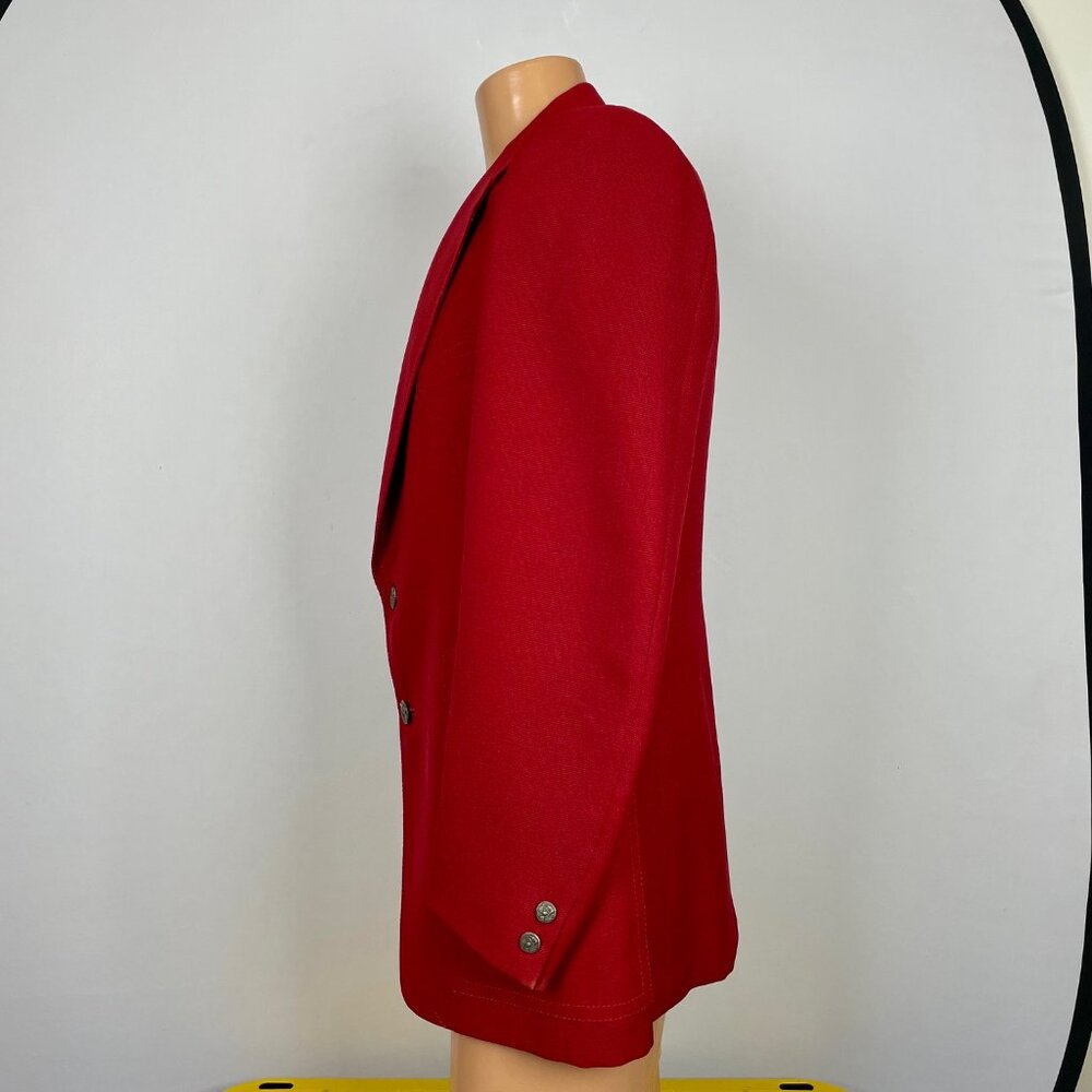 Vtg Hart Schaffner Marx Jack Nicklaus Blazer 44R Burgundy Hopsack Graves Cox - Picture 5 of 8